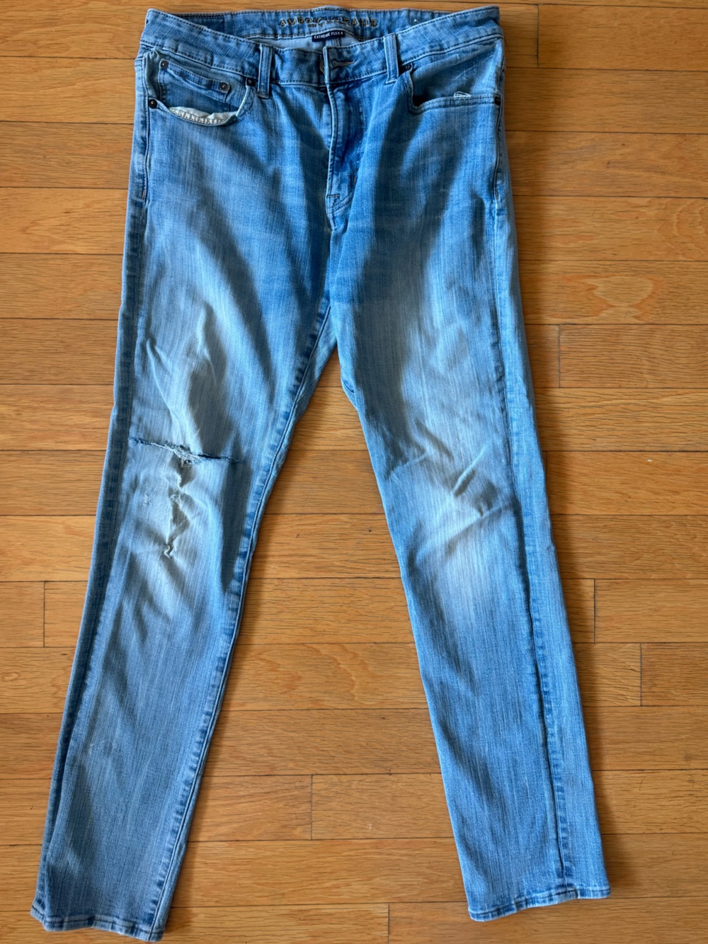 American Eagle Outfitters vintage distressed Blue Extreme Flex 4 Jeans 34 x 34
